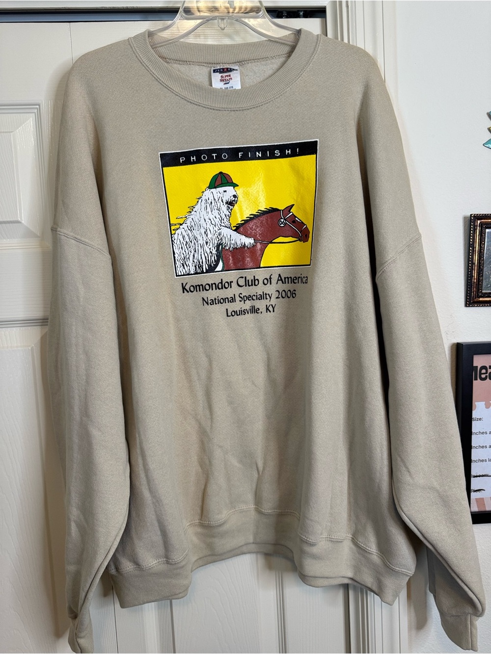 Komondor Club Of America Photo Finish Sweatshirt 3X Jerzees Tag Kentucky 2006